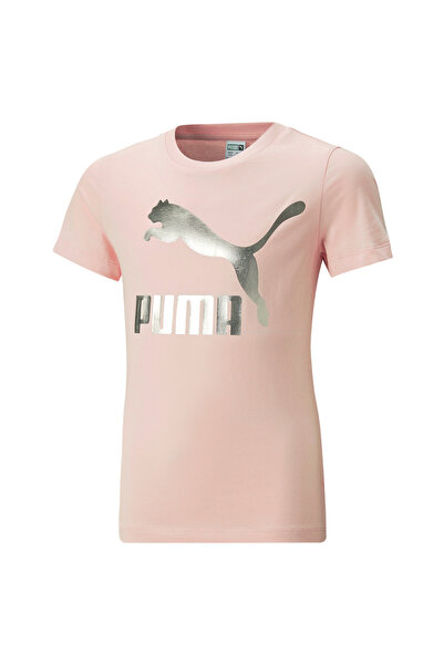 Puma Youth Girls Classics Logo T-Shirt - Pink