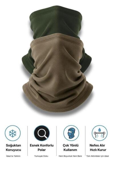 SINGLE SWORD Set de 2 berici unisex din lână și guler – Protecție multifuncți...