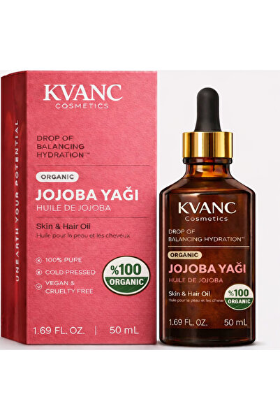 KVANC Cosmetics Soğuk Sıkım Jojoba Yağı 50 ml – Saç Dökülmesine Karşı, Kaş Ki...