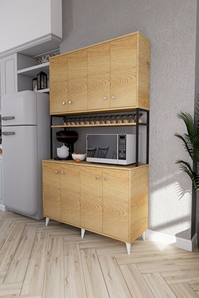 Mirobi Nexar Kavhe Köşesi 8 Raflı Çok Amaçlı Mutfak Dolabı Rivoli