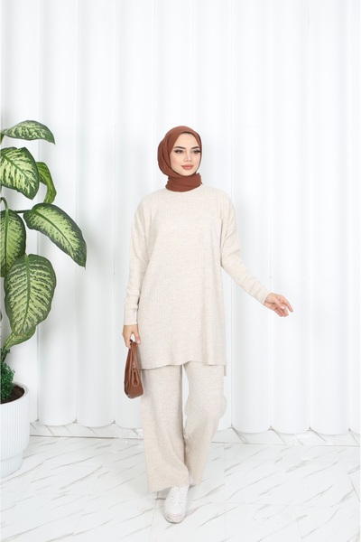 NİSUM MODA بدلة تريكو مع بنطلون