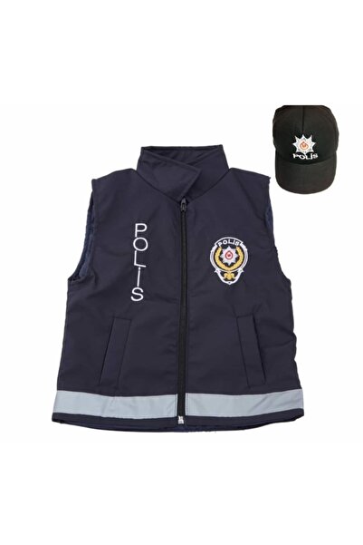 Yonca Çocuk Çocuk Polis Yeleği Ve Şapkası 2-12 Yaş