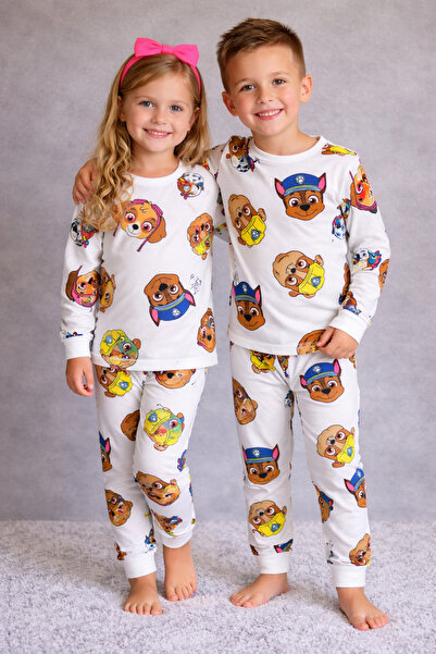 mışıl mışıl kids Cartoon Character Pav Petrol Cotton Combed Cotton Unisex Lon...