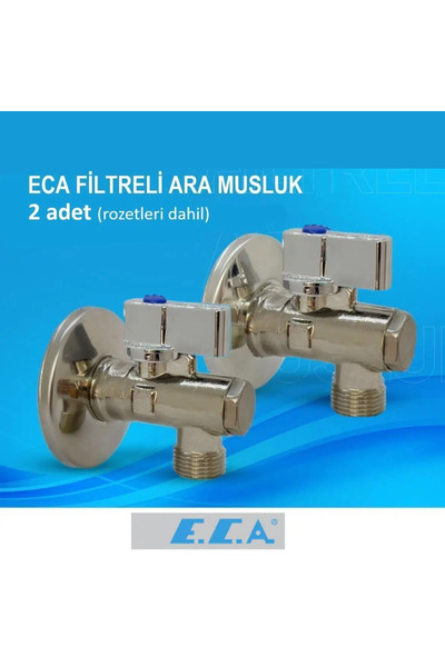 YAPI KALİTE Eca 1/2 Filtered Intermediate Faucet Short Type with 3/8 Outlet S...