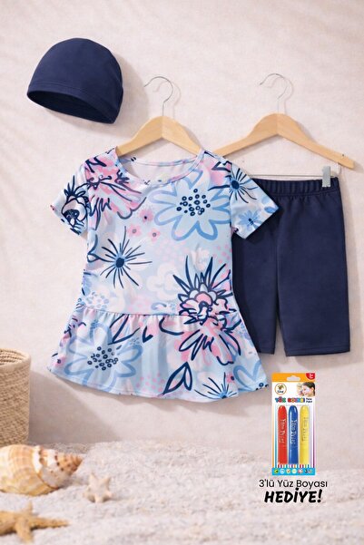 ZUZUNGA Σετ μπουκέτο μαγιό για κορίτσια με μοτίβο καρδιάς