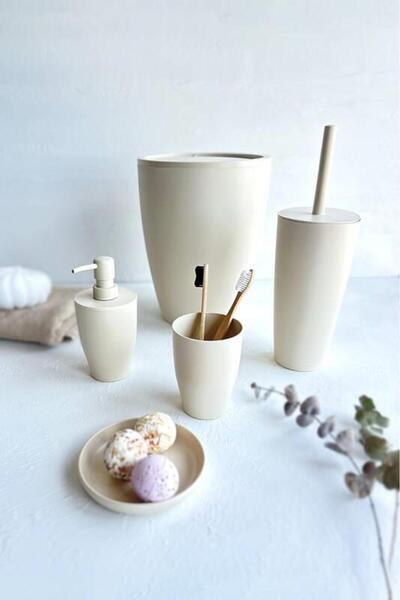 ÇIRPAN EV PURE BEIGE Bathroom Set - 5 Pieces