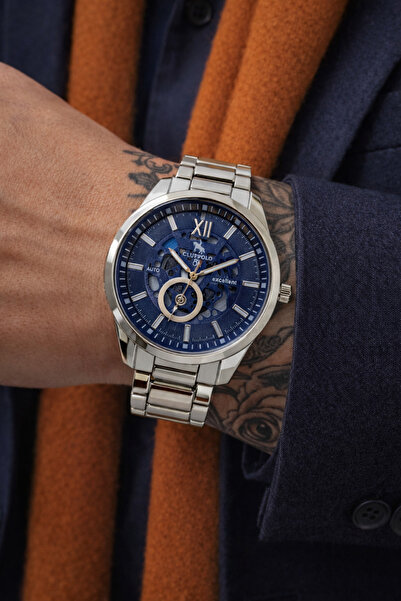 Clup Polo Men's Wristwatch and Bracelet with Gift - Eni Season Metal Cord