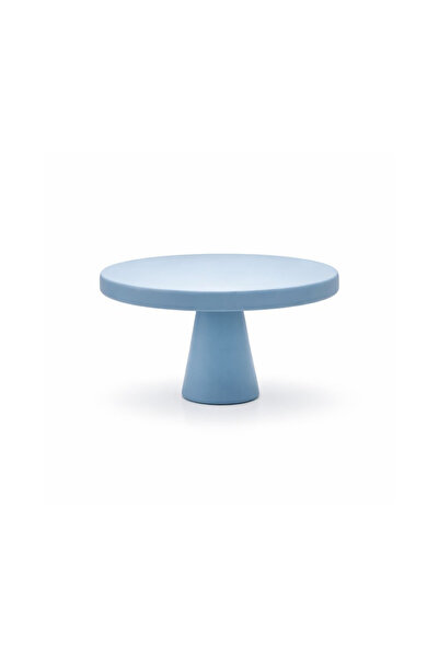 na neşeli ahşap 23 cm Baby Blue Wooden Pedestal Cake Stand Birthday Anniversa...