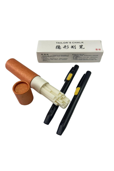 dm dikişmarket Chalk Soap Line Marker and Pen (2 Pens, 20 Chalks (Soap) Are I...