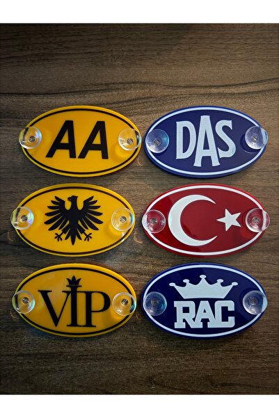 Yalova Oto Aksesuar OVAL 6Lİ Pleksi Oval Arma - Vantuzlu Arma -pleksi 6 Lİ Ar...