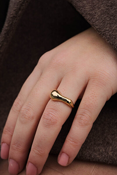 ByFlorya Jewelry Free Size Asymmetrical Ring Plate - Adjustable Size