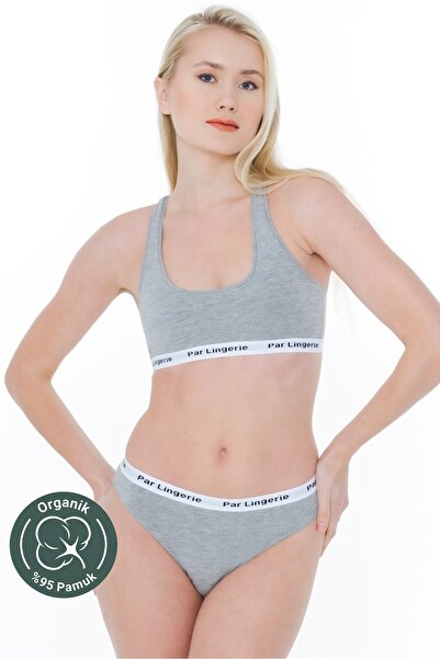 par lingerie pl Αθλητής Bustier Σετ Γκρι