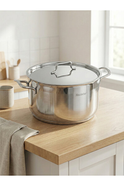 Hascevher Anett Çelik Tencere 14x10 cm - Çelik Kapaklı