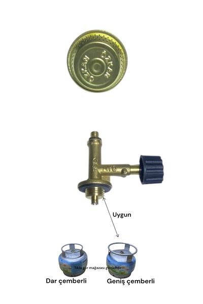 GÜVEN Güven küçük tüp musluğu Aygaz milangaz İpragaz küçük tüp kafası geniş tüpe uyumlu