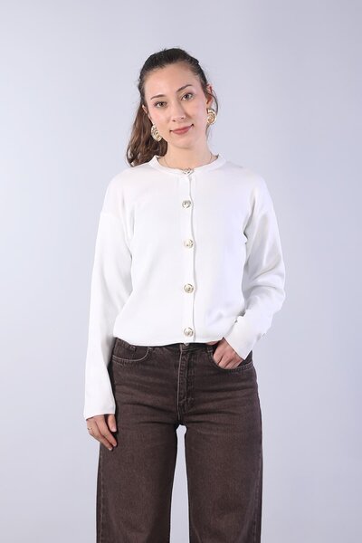 Mckanzie 5858 Knitwear Buttoned Short Cardigan