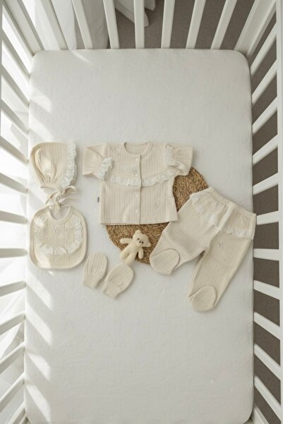 Cherub Baby طقم ملابس داخلية للفتيات حديثي الولادة مكونة من 5 قطع ومطرزة على ...