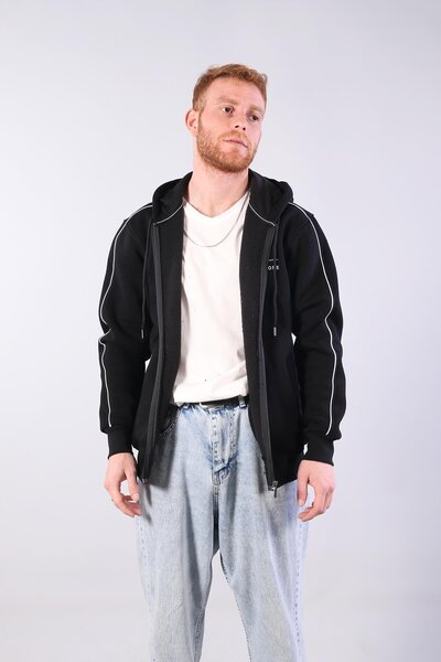 Mckanzie 8625 Overdose Nakışlı Fermuarlı Kapşonlu Sweat