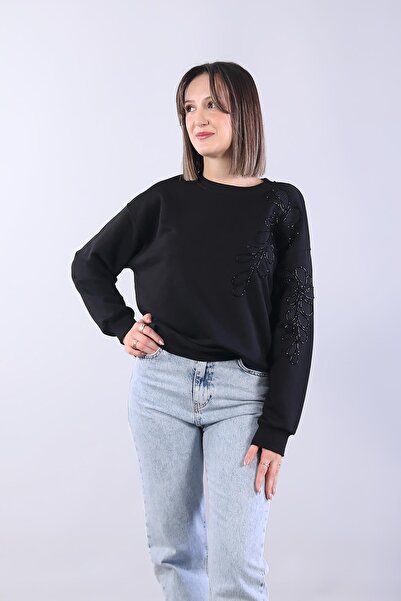 Mckanzie 1562 Hanorac cu decolteu O, cu mânecă stângă și piept stâng decorat ...