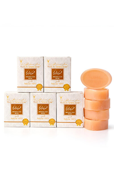 MUSK AL TAHARA 5 قطع من صابون المسك العود المدخن للمناطق الحساسة والجسم