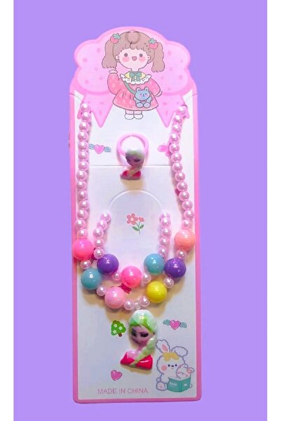 madam shushu Elsa İthal Çocuk Set (KOLYE BİLEKLİK YÜZÜK)