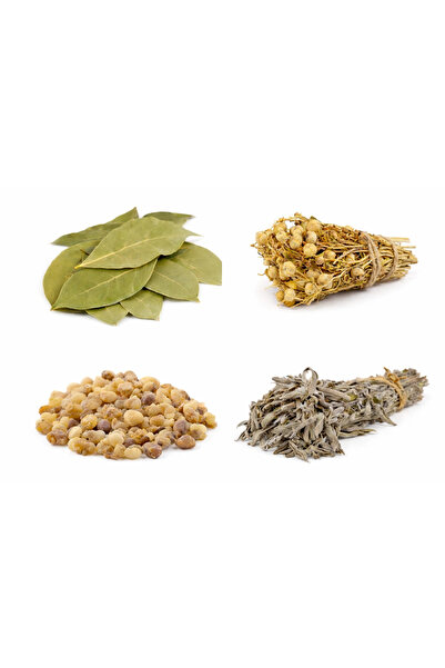 Aktar Gökhanefendi 1 Demet Adaçayı - 1  Demet Üzerlik - 30 Gram Akgünlük - 30 Gram Defne Yaprağı