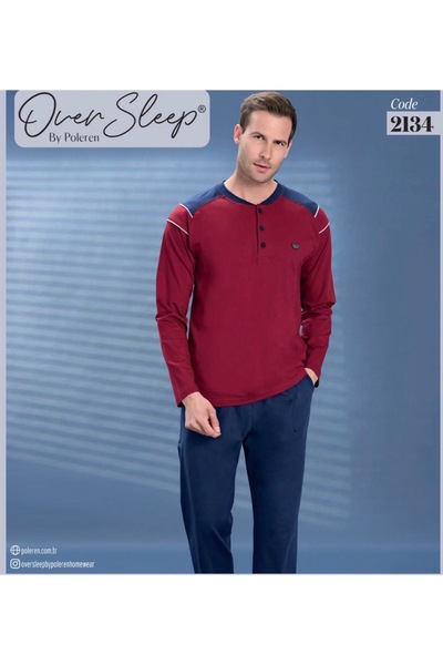 Over Sleep by Poleren Men's Cotton Pjama Suit