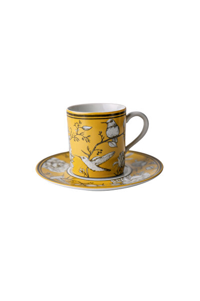 Sivella Rose Glow Yellow Porcelain Coffee Cup