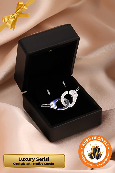 Lucente Jewellery Işıklı Hediye Kutulu 925 Ayar Gümüş Kaplama Sevgililer Günü...