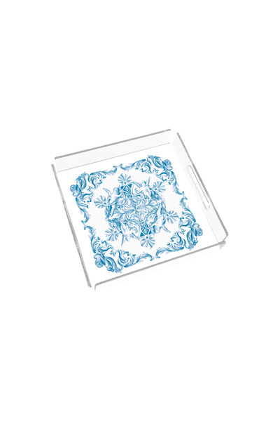 Sivella Blue Blanc Royale 24X24 Plexiglass Tray