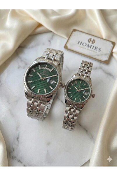 Homies Couple Watch-Lovers' Watch Original Product 2 Years Warranty 3Atm Water Resistance Gift Package