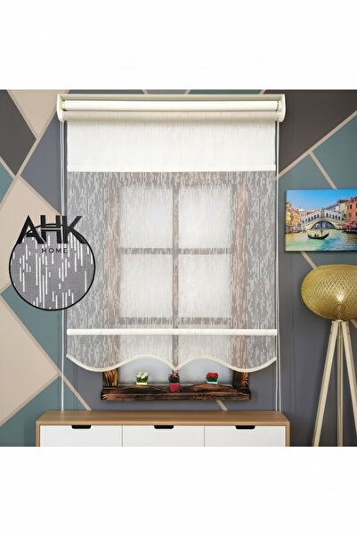 AHK Bag Beauty AHK home Çift Mekanizmalı Tül + Stor Güneşlik Perde Çifti - Çi...