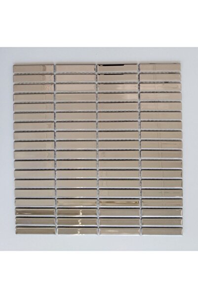 MozaiKristaL Mutfak Tezgah Arası Ve Iç Dekorasyon Için 15x73x4mm Gümüş Krom K...