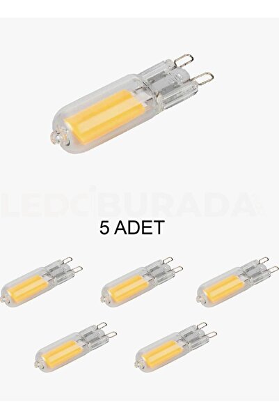 Cata 5 Adet Ct 4222 Led 7w 220v Kapsül Ampul 3200k Gün Işığı G9 Duy