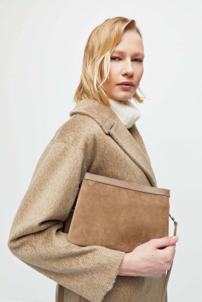 AKSWSUAR Çapraz Askılı Süet Çanta