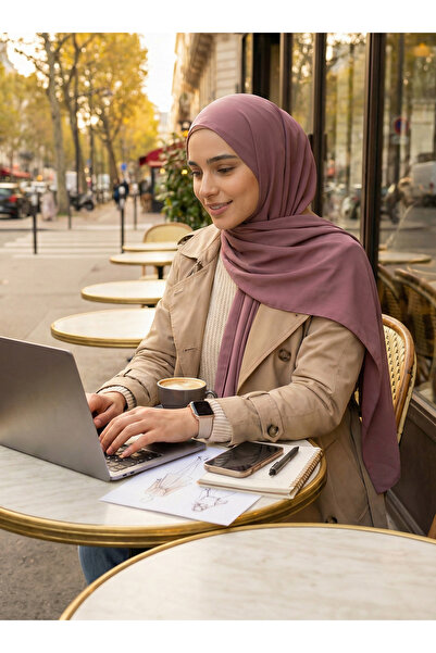 Tuva Şal Блискучий креп-шаль Jazz - Сухорідна троянда - Тува