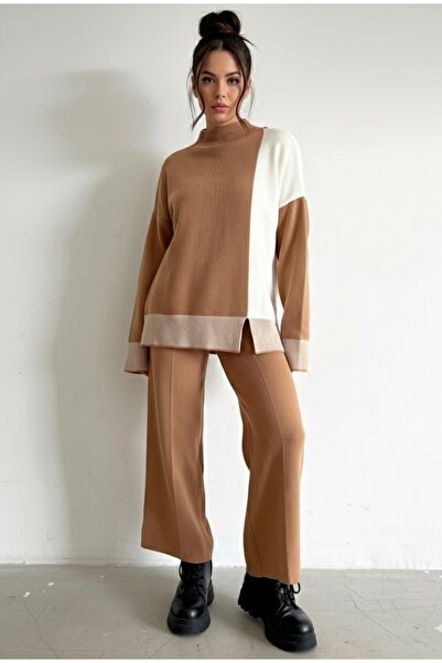 rengamoda Rengastyle Γυναικεία μπλούζα με λεπτομέρεια με σχισμή, φαρδύ παντελ...