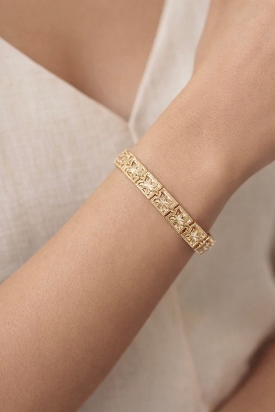 Eloura Accessories Paslanmaz Kadın Zarif Gold Lüks Çelik Bileklik-Günlük&Özel...