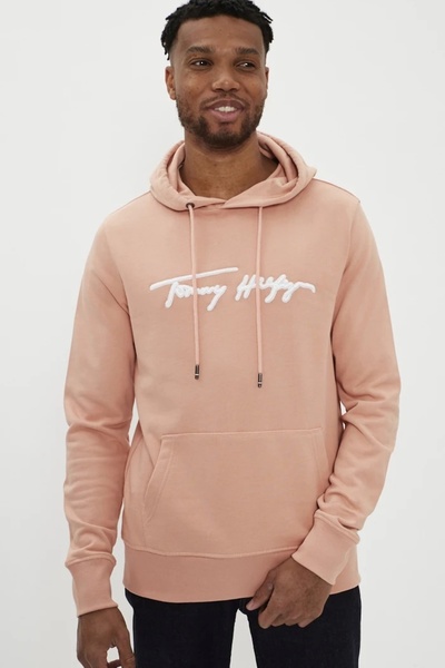 Tommy Hilfiger سويت شيرت من القطن العضوي مع شعار مطرز