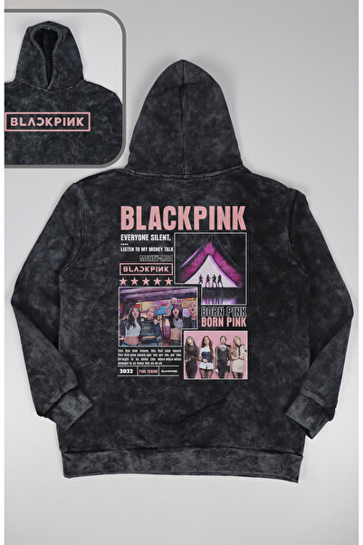 Fuddy Moda Φούτερ με κουκούλα με στάμπα Blackpink, Unisex Vintage Hoodie με θ...