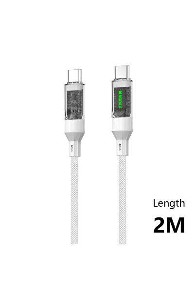 Kodak كابل شحن سريع من النوع C إلى النوع C بقدرة 60 واط وتيار 6 أمبير مع سلك بيانات مضفر من النايلون