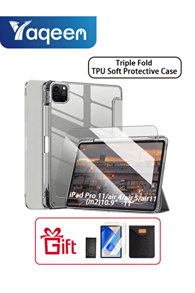 yaqeen غطاء حامل ثلاثي الطي لجهاز iPad Air 11 بوصة (M2) وiPad Pro 11 بوصة (ال...