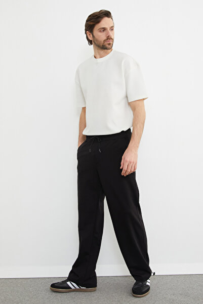 Fulla Moda Yazı Baskılı Paçası Stoperli Baggy Eşofman Altı