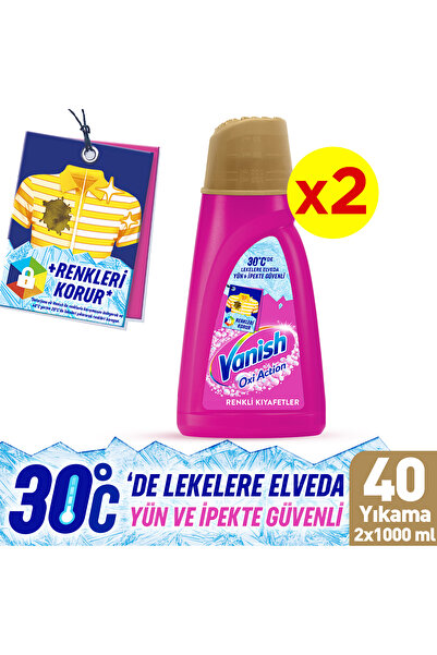 Vanish Oxi Action Deterjan Güçlendirici ve Leke Çıkarıcı Sıvı Renkliler 1000 ...