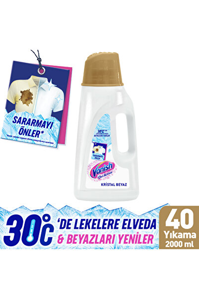 Vanish Oxi Action Kristal Beyaz Deterjan Güçlendirici ve Leke Çıkarıcı Sıvı 2...