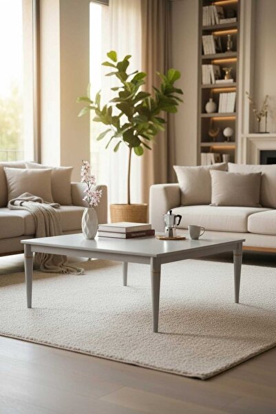 Akabesan Aksesuar Erce Serisi Modern Tasarım 1.kalite Kayın Ağacından Beyaz G...