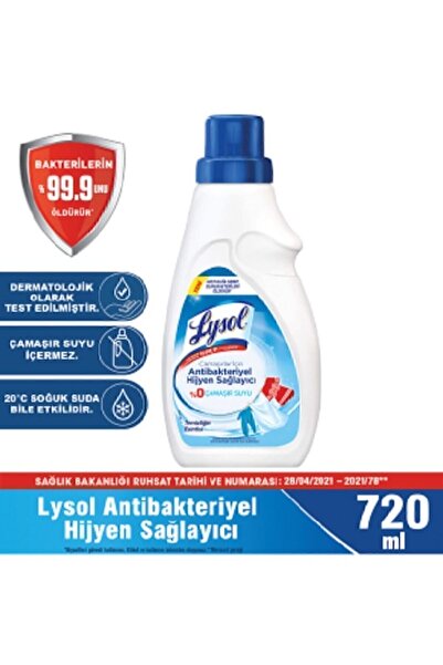 Lysol Çamaşırlar İçin Antibakteriyel Hijyen Sağlayıcı 720ml