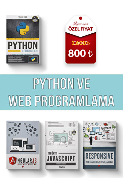 Dikeyeksen Yayıncılık Python ve Web Programlama Eğitim Seti (4 Kitap)