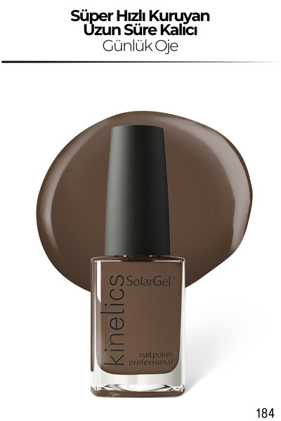 kinetics SolarGel Günlük Oje - Uzun Süre Kalıcı, Yoğun Pigment | #184 MUDNESS...