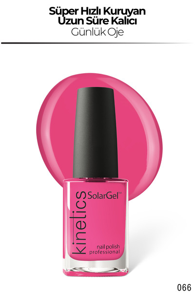 kinetics SolarGel Günlük Oje - Uzun Süre Kalıcı, Yoğun Pigment | #066 HOT SPO...