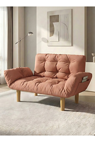 Taimi أريكة سرير قابلة للطي تتسع لشخصين، بمساند ذراعين وظهر قابلة للتعديل، لغ...